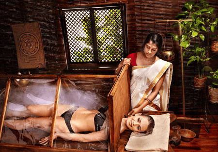 Abhyang with Steam therapy at D.G. PanchaKarma
